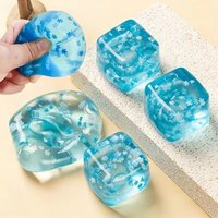 말랑이 Squishy Snowflake Ice Cubes Slow Rising Sensory Fidget Soft Stress Relief Squeeze Decompress Calming Tool Party Gifts