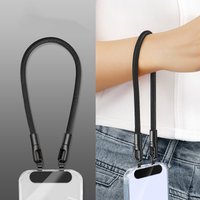 Universal Double Buckle Mobile Phone Lanyard Outdoor Anti Loss Wrist Hand Ropes with Stainless Steel Clips Crossbody Long Layard