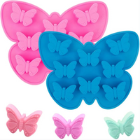 1pc 8 Cavity Butterfly Silicone Candy Mold Fondant Mold For DIY Pudding Chocolate Jelly Biscuit Desserts Ice Cube Gum
