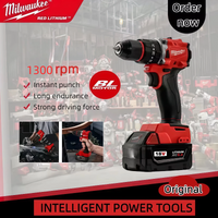 Wiertarko-wkrętarka udarowa Milwaukee Brushless 150N.m, akumulatorowa wiertarka elektryczna 20+3 tryby momentu obrotowego, mała wiertarka udarowa, wielofunkcyjne elektronarzędzia.