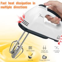 7 Speed Hand Mixer Electric Dough Blender Multifunctional Handheld Food Processor Automatic Kitchen Tool for Mixing Baking