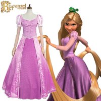 Anime Cartoon Film Tangled Princess Rapunzel Cosplays Costume Halloween Party Stage Performance Clothes Women Girl