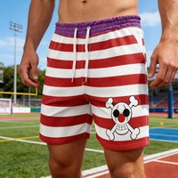 2026 Bandai Buggy The Clown Shorts Men ONE PIECE Shorts Summer Beach Trunks Japanese Cosplay Bathing Suit Kid Shortx Casual Y2k