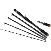 TAKEDO TN92 PT65CXH-6 1.95M Surf Casting Rods 6 Sections Travel Fishing Rods Carbon Fiber Carp Adjustable Length Rod