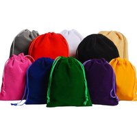 50pcs/Lot Velvet Drawstring Cloth Gift Bag Wedding Party Gift Bag Travel Small Item Storage and Organizing Dustproof Bag