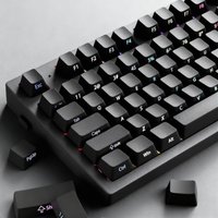 140 Keys Black Side-lit Shine Through Backlit Keycaps PBT Double Shot Keycaps Cherry Profile for MX Switches Mechanical Keyboard