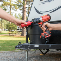 Trailer Jack Drill Adapter, Heavy Duty Power Drill Crank Handle for 1" Handle Studs for Timpte, Dump, Flatbed Trailers, Trailer