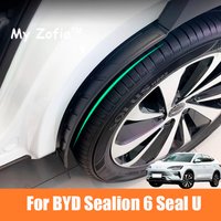 For BYD SEAL U SEALION 6 2023 2024 2025 Car Rear Wheel Arch Flare Fender Liner Splash Guards ABS Mud Flap Protect Accessories