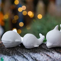 Mini Sperm Whale Silicone Mold Ocean Theme Dolphin Resin Casting Mould for Aroma Stone Diffuser DIY Handmade Soap Clay Car Ornam