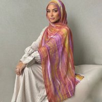 Watercolor Modal Hijab Scarf Floral Printed Muslim Cotton Rayon Hijab Women Scarf Islam Turban Shawl Wrap Ramadan Headscarf