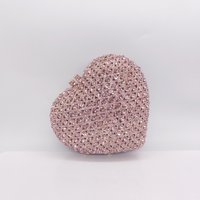 Plaid Heart Shape Clutch, Checkered Pattern Evening Bag for Women. OEM Custom Romantic Purse, Low MOQ Wholesale from Factory Dir