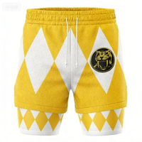 Double-layer Quick-dry Fake Two-piece Men's Sports Shorts Beach Pants