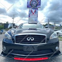 4PCS Front Bumper Splitter Lip For M Series Infiniti Q70 2010-2019 Car Splitter Chin Retrofit Body Guard Black Bodykits Tuning
