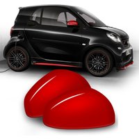 2pcs Rearview Mirror Cover Shell Case Trim For Smart 453 Fortwo Forfour Car Side Door Wing Rearview Cap Exterior Accessories