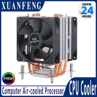 Desktop Computer CPU Efficient Cooler with Pure Copper 2/4/6 Heat Pipes Quiet PWM Cooling Fan Install LGA2011 115x 1200 1700 X99