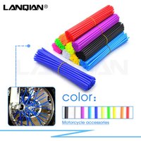 AliExpress LANQIAN 72pcs Universal Dirt Bike Motorcycle Wheel spoke skins cover For KAWASAKI KLX250S KLX300 KLX250 KDX220 KDX200 KDX50 KL250 KL650