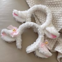 New Girls Cute Plush Sheep Ears Headband Autumn Winter Head Hoop Bow Cartoon Girls Kid Hairband Headdress Hair Accessories