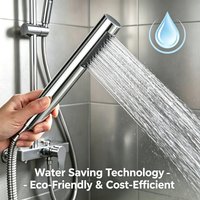 Black Silver Handheld Shower Head ABS High-Quality Bathroom Shower Head with High-Pressure Polished Surface Rust Prevention