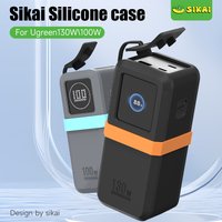 SIKAI Silicone Case for UGREEN Nexode 130W/100W 20000mAh Power Bank Portable Travel Design with Data Cable Storage
