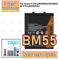 100% New High Quanlity BM55 Battery For Xiaomi 11 Ultra /Mi 11 Pro Replacement Batteries batteria+Free tools