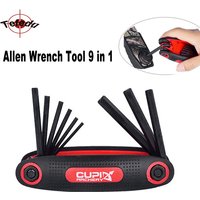Archery Allen Wrench Tool 9 in 1 Universal Multi Wrench Foldable Inch Repairing Tool Multi Wrench Tool for Archery Adjustment Bo