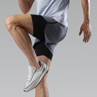 Men Fitness Built-in pocket sports Shorts Summer 2 In 1 Quick Dry Gym Beach shorts Running Double-deck Shorts mesh sweatpants