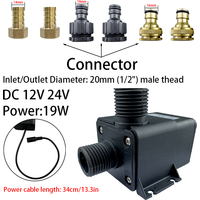 Ultra Quiet Water Pump Mini DC 12V 19W 800L/H Brushless Motor Submersible Aquarium Water Pump Pond Fountain For Fish Tank Garden