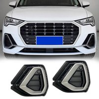 Racing Grills For Audi Q3 Fog Light Frame 2019 2020 2021 2022 2023 Models Q3 Full Black Fog Light Cover Front Bumper Grille