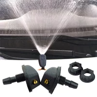 2 Pcs Universal Adjustment Car Front Windshield Wiper Nozzle Jet Sprayer Kits Sprinkler Water Fan Spout Washer Outlet