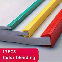 17pcs A4 File Pull-Bar Clips , Lever Clips, Strip Binders, Portable A4 Binders, Colorful Document Clips for Reports & Office