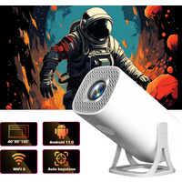 HONGTOP S40 Android 11 Mini Projector Support 4K 1080P 2.4G/5GWIFI BT5.0 Projector 1280*720P Home Cinema Portable Projector