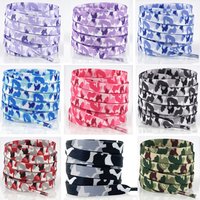 Colorful Shoelaces Flat High-Quality Laces Suitable for A Variety of Shoes Fashionable Camouflage-Print Shoelaces 1Pair/3Pair