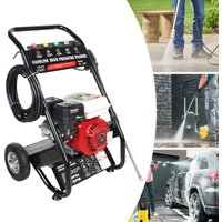 4Stroke Petrol Pressure Washer 6.5hp High Power Jet Washer with Spray Gun, Water Inlet Hose and High-pressure Hose, 3400r/min