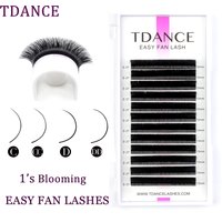TDANCE Easy Fan cils Bloom Extension de cils épaisseur 0.05 0.07 Austomatic floraison rapide ventilateur auto-fabrication Fans Volume cils