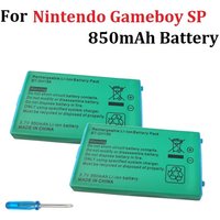 3.7v rechargeable 850mAh lithium battery for Nintendo GBASP GameBoy Advance GBA SP