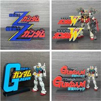 Char's Counterattack Gundam 3D PLA Font Stand Logo Hand Model Ornament Deathscythe Gundam Cosplay Character Exhibition Toy Gifts