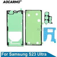 Aocarmo For Samsung Galaxy S23 Ultra S23U Back Battery Rear Cover Waterproof Sticker Glue Front Screen LCD Adhesive Replacement