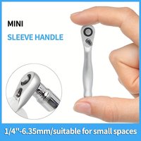 Compact 72-tooth mini ratchet wrench with hexagonal head - a quick and easy, labor-saving tool, with a 1/4-inch drive, steel con