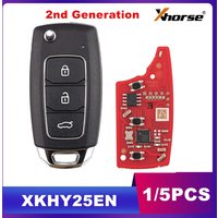 1/5PCS Xhorse XKHY25EN 2nd Generation Remote Key for Hyundai Type 3 Buttons Update Version of XKHY05EN