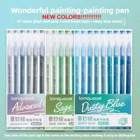 Languo 9/198 Colors Morandi Gel Pen Student Diary Scrapbook Painting DIY Gel Pen Set Color Drawing Art Markers School Supplies
