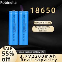 Original 2200mAh 18650 Battery for Multiple Devices: Small Fans, Bright Lights, Flashlights, Handheld Lamps. 3.7V.