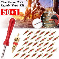 10/50pcs Bicycle Tire Copper Valve Core Repair Tools Kit Tire Valve Stem Core With Remover Screwdriver for Car Moto Bike Wheel