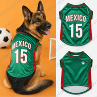 2026 Summer Mesh Pet #15 Soccer Jersey Breathable Dog Sports Shirt Puppy Football Vest For Small Large Dogs