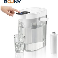 ROUNY Desktop Water Filter Purifier with Smart Touch Screen, Rechargeable Portable Water Dispenser for Travel & Home, 4L, White