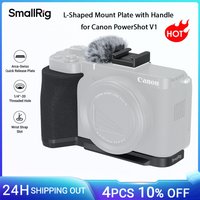 SmallRig L-Shaped Mount Plate with Handle for Canon PowerShot V1, w Furry Windscreen Cold Shoe w Arca-Swiss Quick Release Plate