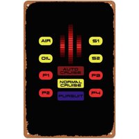 Iconic Movie Tribute Metal Sign - Knight Rider KITT Car Dashboard Graphic - Classic Movie Wall Art | Iconic Film Tribute for
