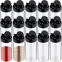 1Pc Clear Plastic Spice Jar with Shaker Lids Kitchen Seasoning Containers for Kitchen Storing Spice Powders
