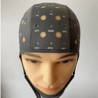 64-Kanal-Dünnschicht-EEG-Elektrodenkappe mit starker Elastizität, Gehirn-Elektroenzephalogramm-Elektrodenhut, 10-10-System für Neurofeedback