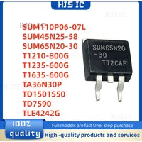 10PCS NEW SUM110P06-07L SUM45N25-58 SUM65N20-30 T1210-800G T1235-600G T1635-600G TA36N30P TD1501S50 TD7590 TLE4242G