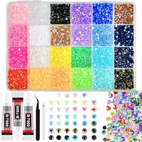 1 Box Resin Colorful Flatback Rhinestones Nail Charms Glitter AB Jelly Rhinestones Versatile Nail Decorations DIY Crafts Parts